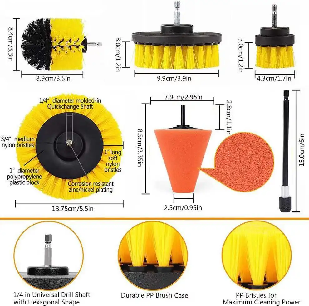 Auto Cleaning Brushes 16 PCS Auto Detailing Brushes Car Wash Brush Kit For Cleaning Auto Wheels/Interior