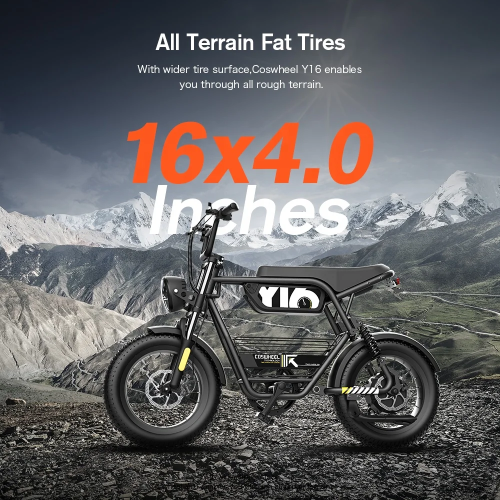 Электрические велосипеды 48 В 750 Вт 45 км/ч Ebike 16 дюймов 1000