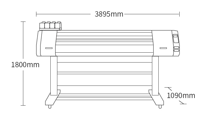 Hot products sublimation Printer with 2 6 8 I3200 Printheads Digital Polyester Textile printer