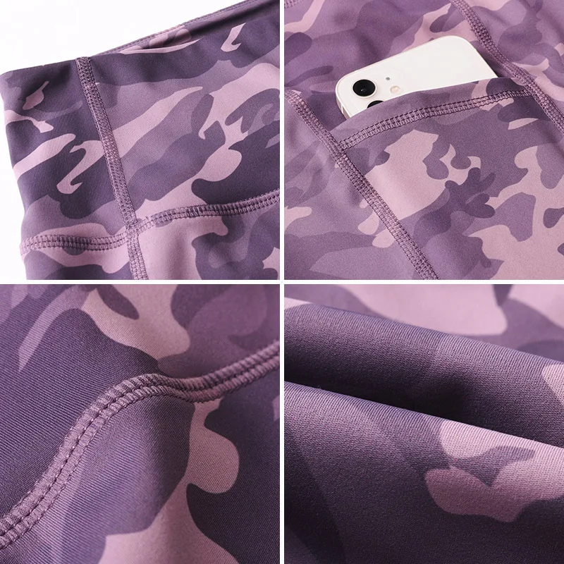 CPY11 Summer 2xl Nude Running Fitness High Waist Women Camo Leopard customization Plus Size Yoga Sweatpants Shorts With Pocket