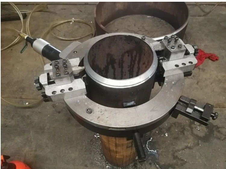 OCP-560 automatic Split frame pneumatic pipe cutting machine steel tube pipe beveler machine
