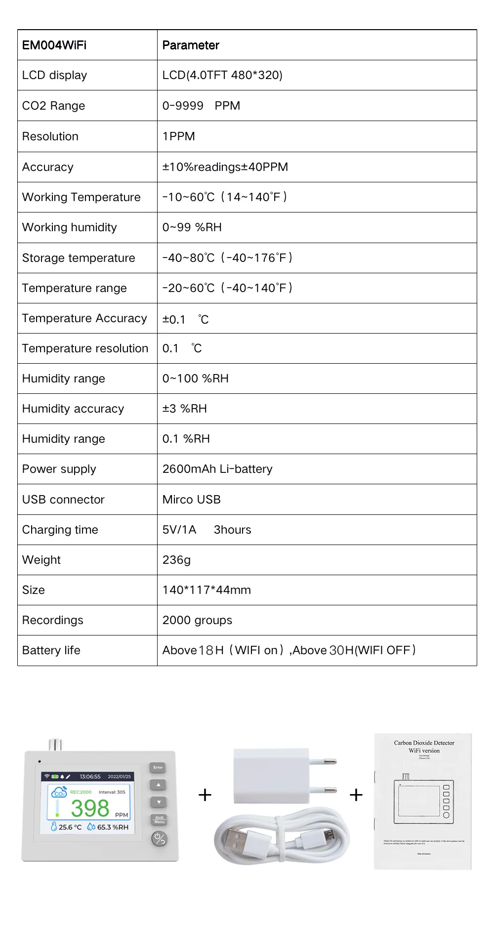 NEW carbon dioxide gas detector gas analyzers co2 meter air quality detector  co2 monitor TUYA and WIFI sensor 8 co2 meter
