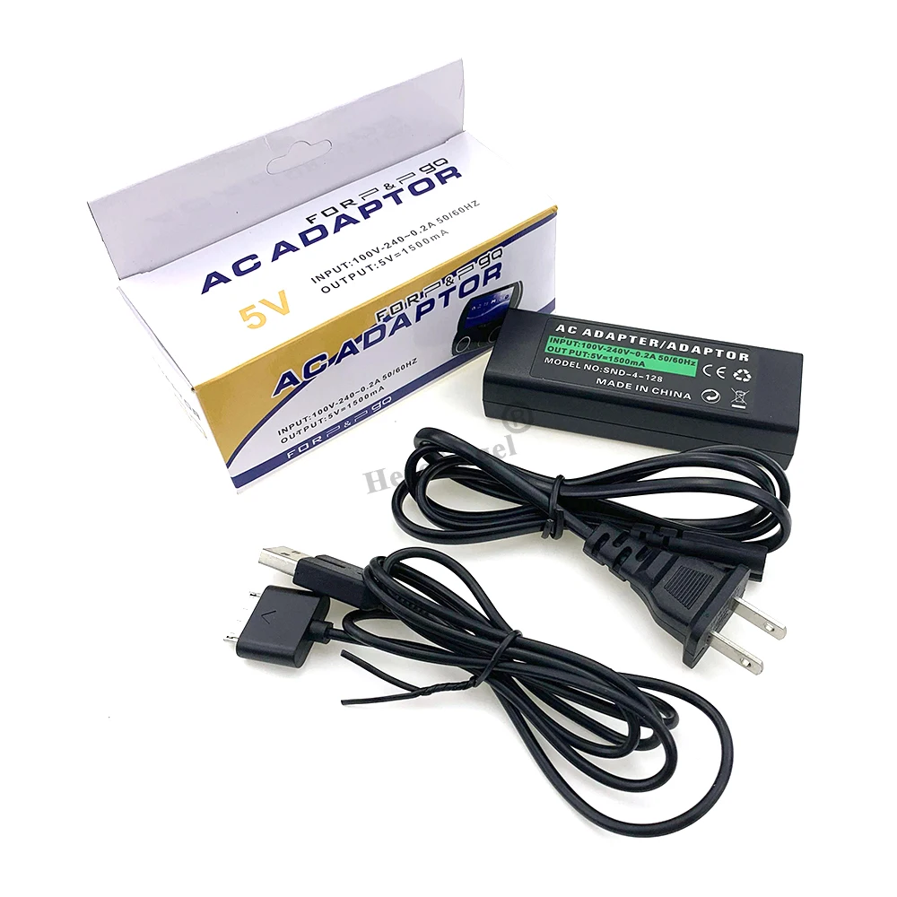 For PSP Charger AC Adapter Power Supply Home Wall Charger For PSP Go Charging Data Cable UK EU US Plug