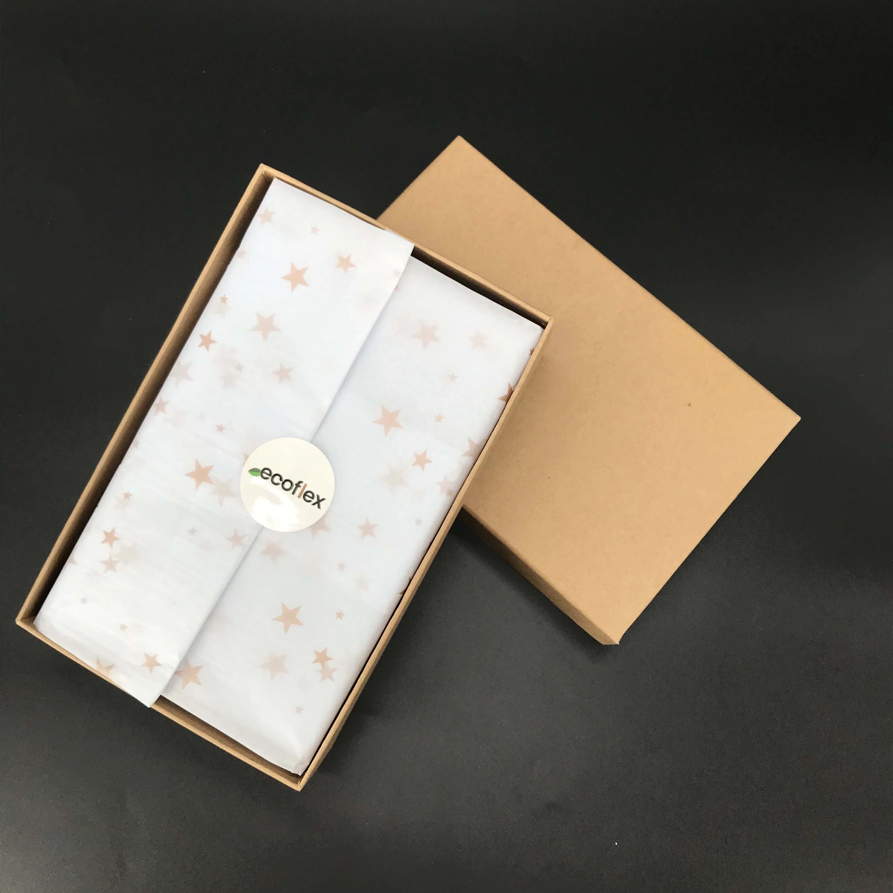 17 Gsm Customised Rose Golden Star Disposable Gift Wrapping Tissue Paper