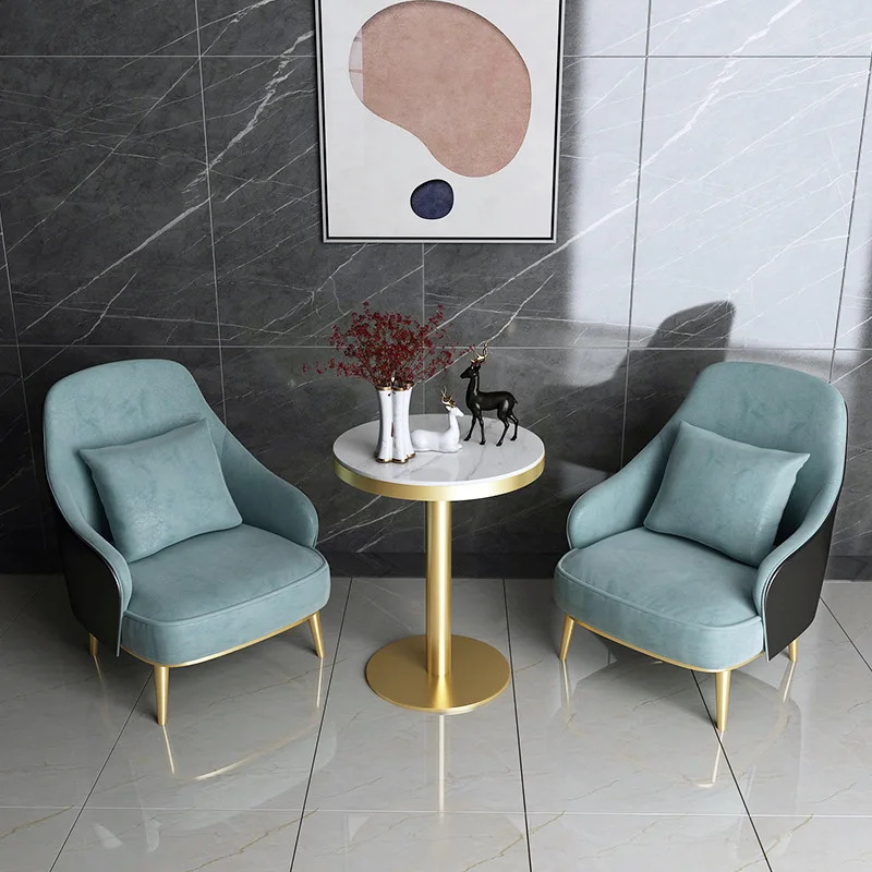 Nordic Home Office Round Dining Table And Chairs Set 4