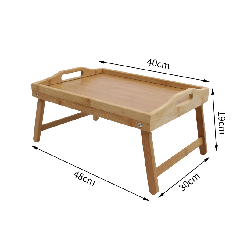 Bamboo Folding Breakfast Table Bed Tray With Legs Table Tray With Handles Laptop Computer Table Snack Tray For Reading Work