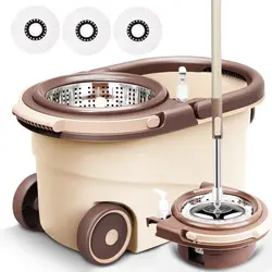 Best selling double color floor 360 degree cleaning mop rotary mop bucket with factory price