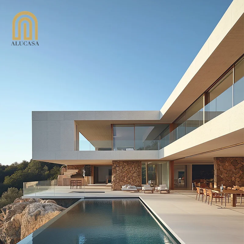 Alucasa Hurricane Impact Extra Big Fixed Picture Window Floor To Ceiling Customized Modern Large Aluminium Windows Design