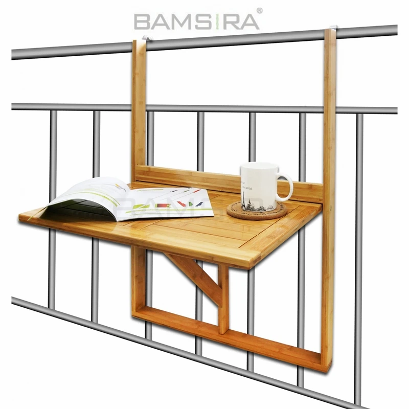 Подвесной бамбуковый балконный стол идеально подходит для любого современного пространства/Bamsira_BSCI