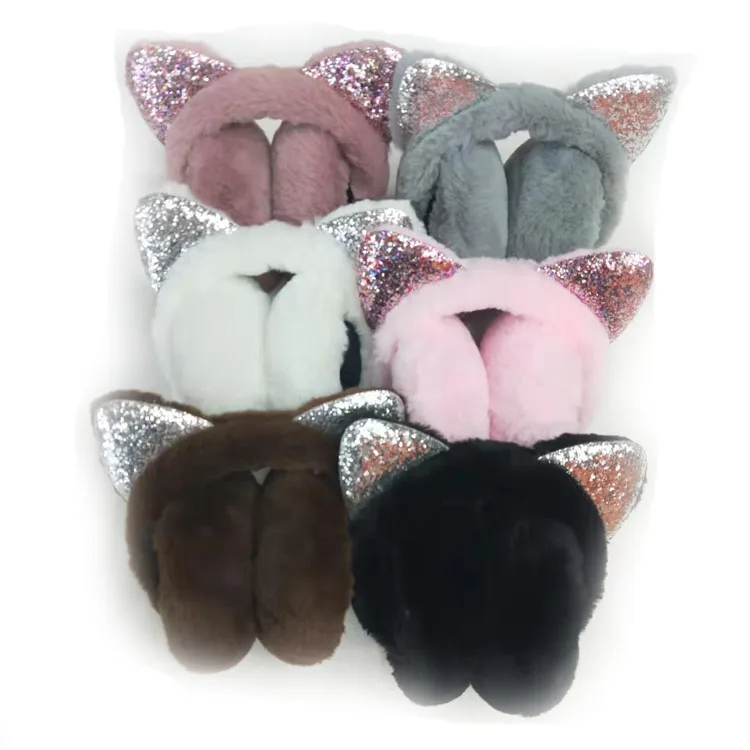 Wholesale Winter Warm Cartoon Animal Deer Winter Plush Protect Earmuff Winter  Warm Earmuffs For Girls