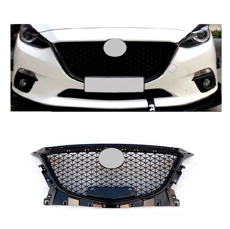 Automotive Parts Front Grill For MAZDA 3 AXELA Upgrade Honeycomb Radiator Grille 2014-2016