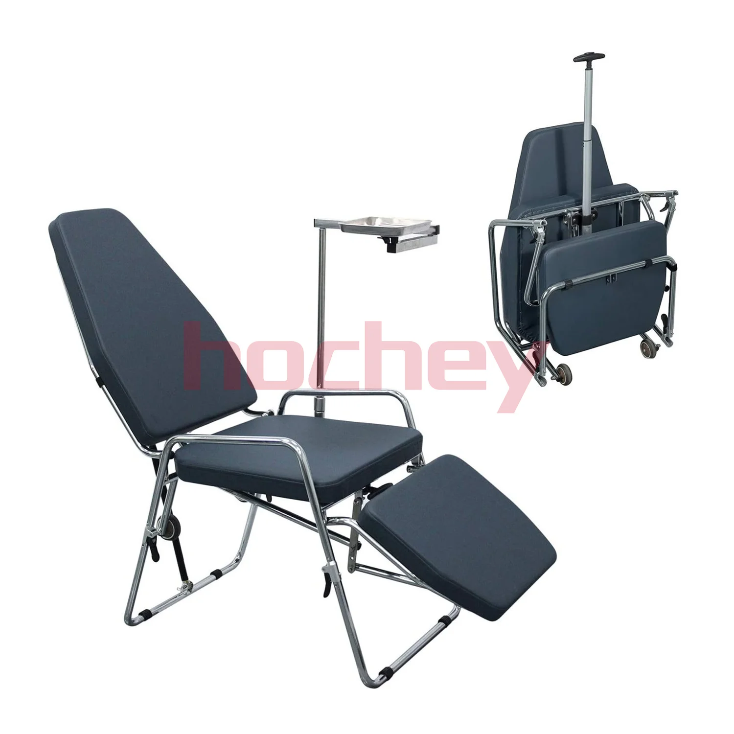 HOCHEY MEDICAL P101  Portable Unit Folded Dental Chair Foldable Chair Easy Folding Chair with Spittoon