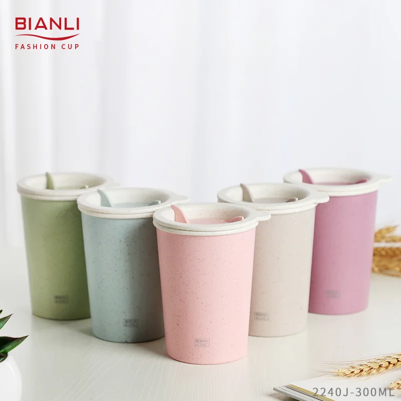 
Hot Sales Custom Biodegradable Reusable Sublimation Mug Free Sample Coffee Tumbler Travel Mug 