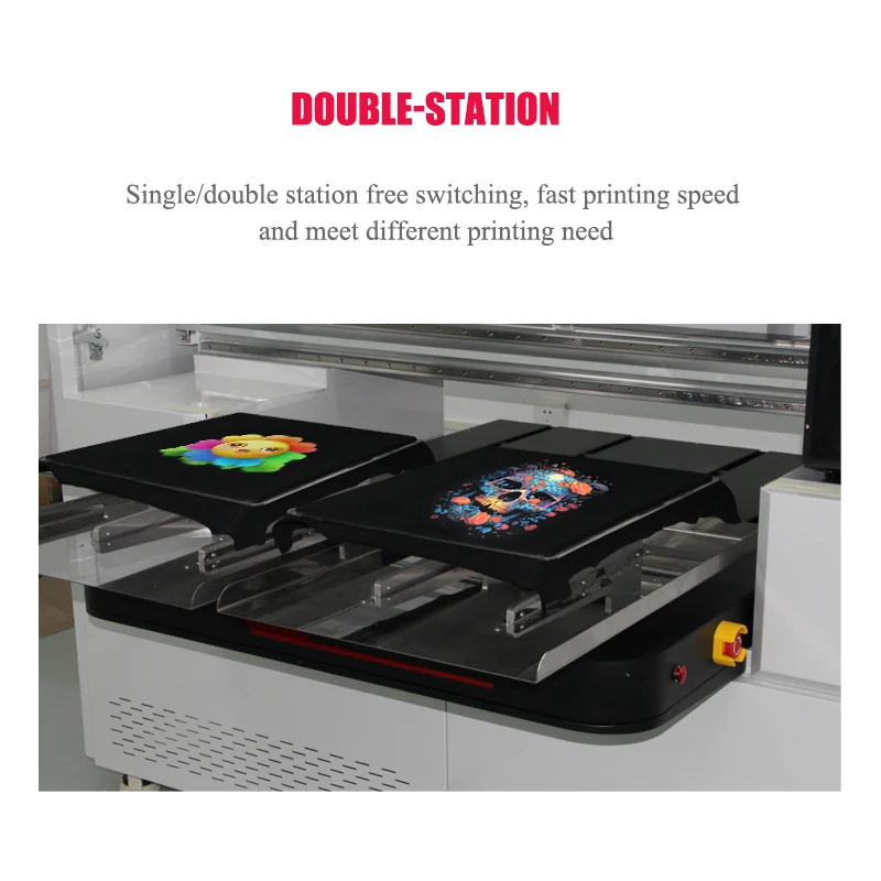 Dtg Printer Highspeed Digital Inkjet Garment T shirt Printing Machine Double station DTG printer with 4 I3200 printhead