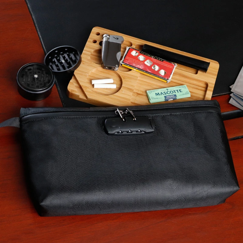 Money Safe Organizer Zipper Odor Proof Case Storage Carbon Lined Smellproof Bag With Lock