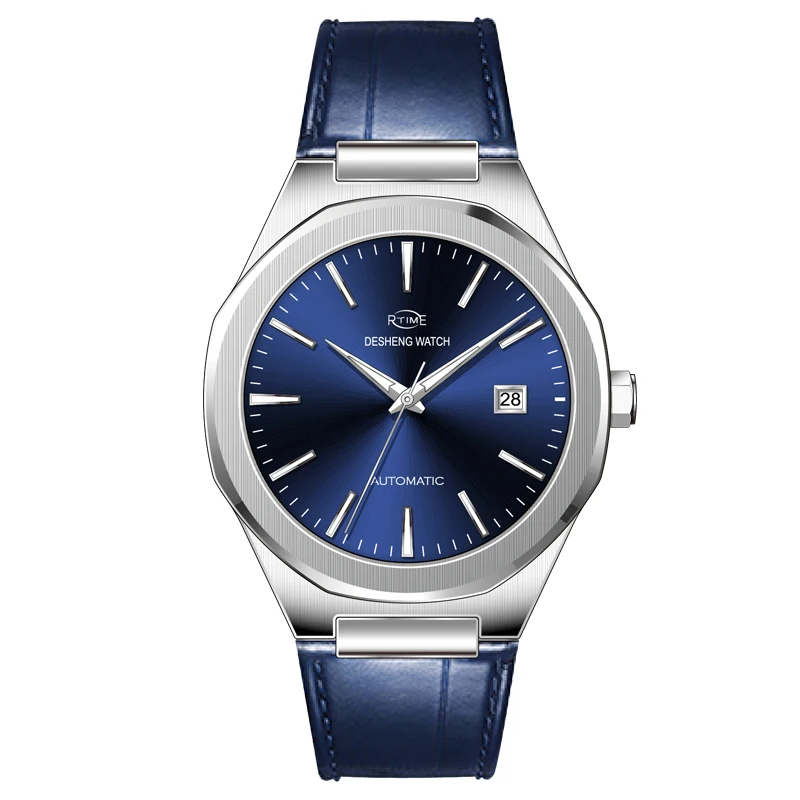 High Quality Style Stainless Steel Case Back 5 ATM Water proof Miyota 9015 mechanical automatic movement Mens  Wrist Watch