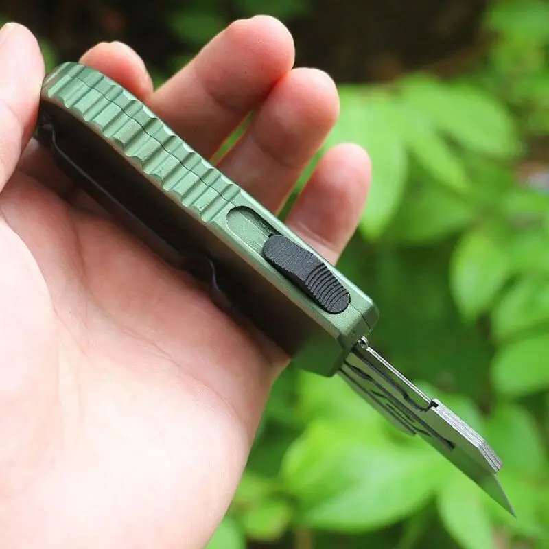 OTF Box Cutter,POCKET EDC RAZOR DOUBLE ACTION Auto knife FOR MEN