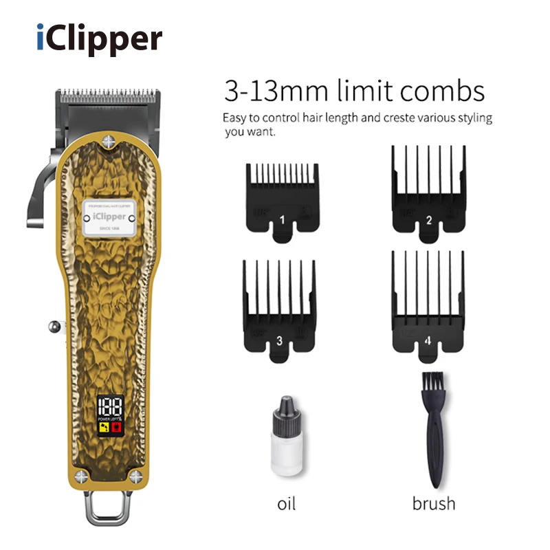 IClipper-K2S OEM фабрики производят парикмахер ножницы парикмахера для волос машина резки цельнометаллический USB профессиональная машинка