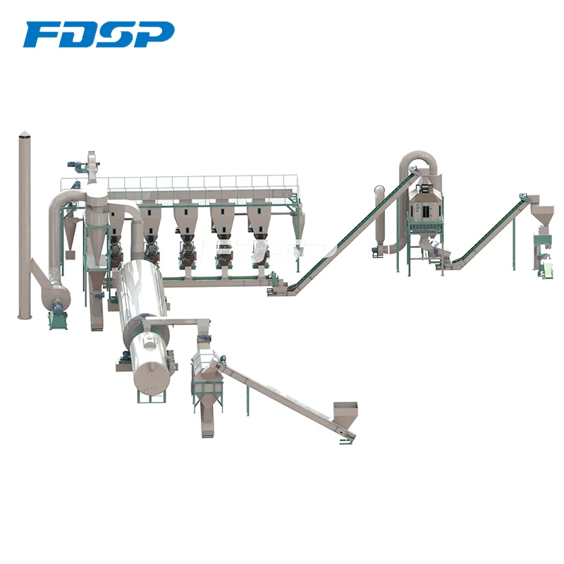 Hot Selling Palm waste biomass production line with granulator