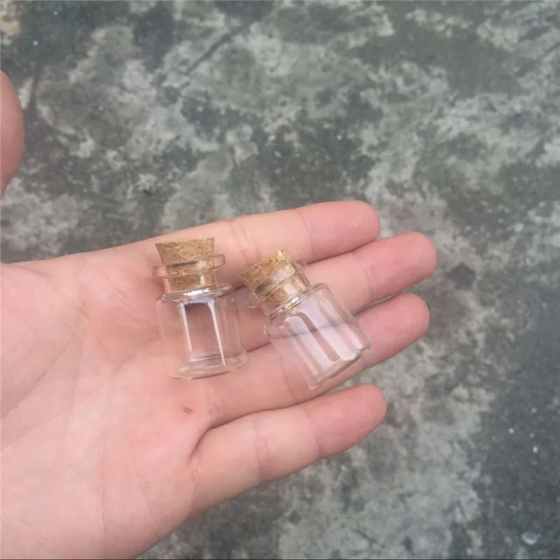 22x30mm 5ml Mini Clear Cork Bottles Tiny Vials Jars Containers Bottle Jars Pendant for Sand Liquid The factory Wholesale