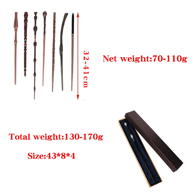 
Spot wholesale new non-luminous magic wand Harry Potter wand decoration costume props Halloween Christmas gifts resin crafts 
