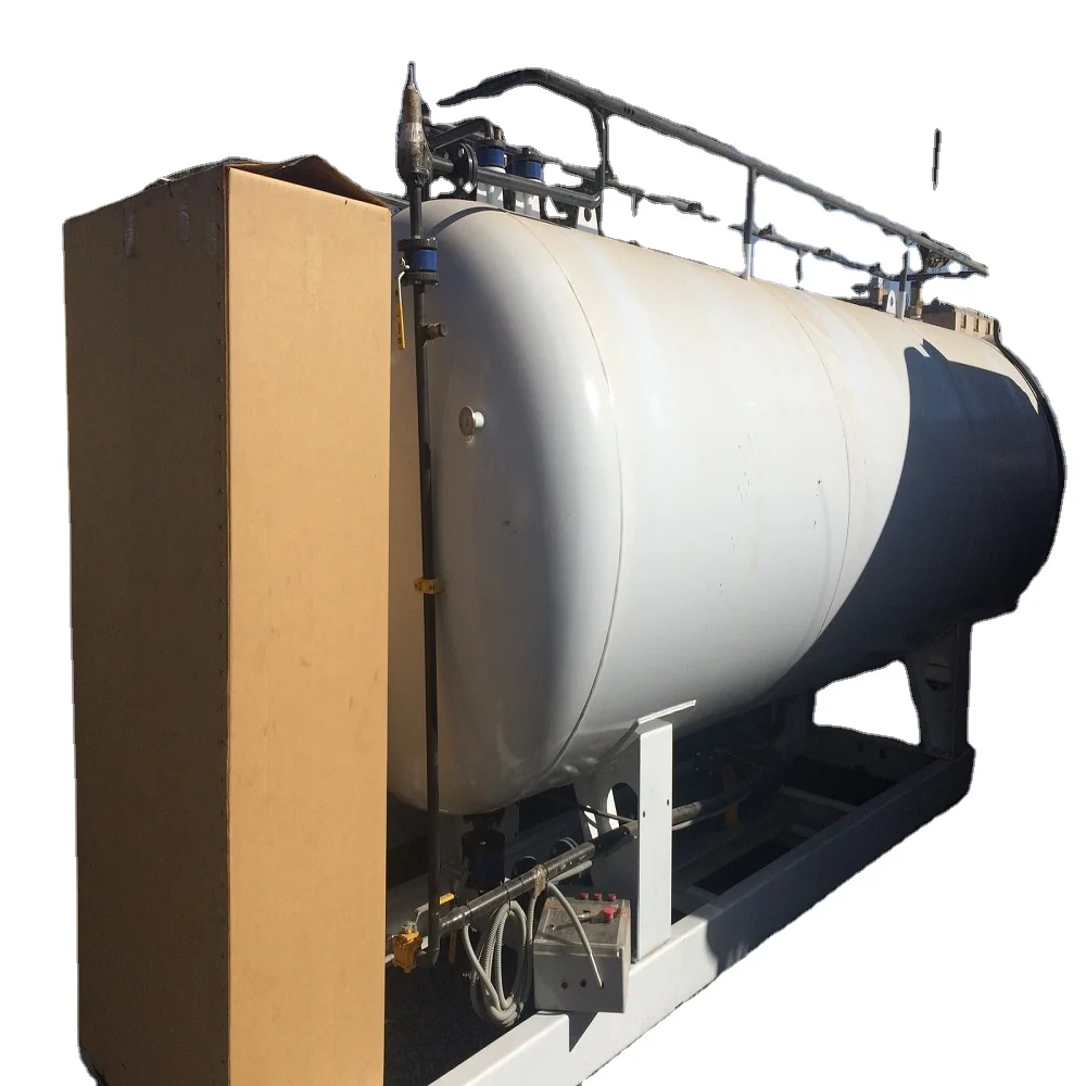 2A lpg mobile station high quality with 20 m3 tank and single nozzle dispenser for LPG cylinder filling
