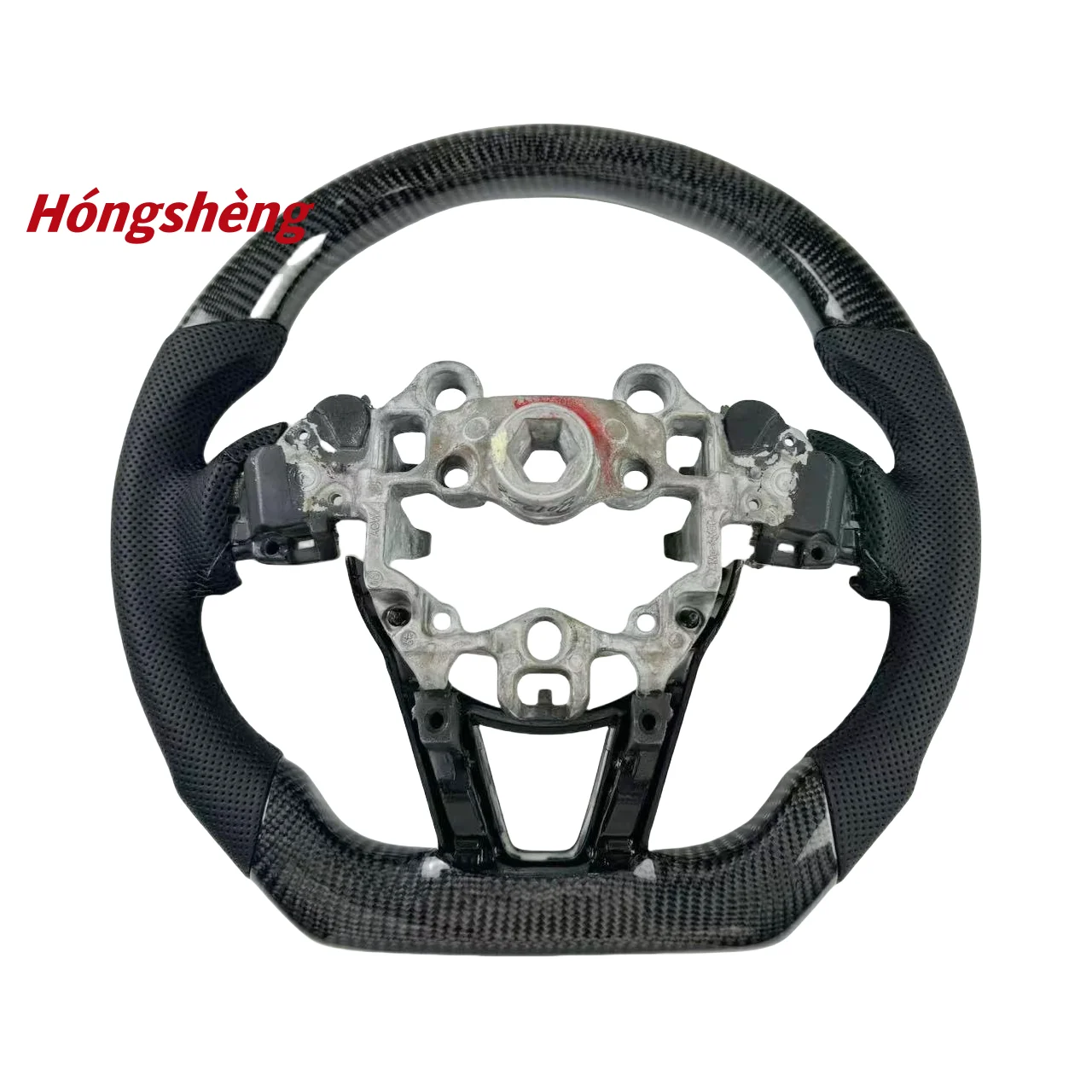 Car Accessories Fit for Mazda CX4 CX5 CX8 Custom  real carbon fiber steering wheel hand-sewn leather