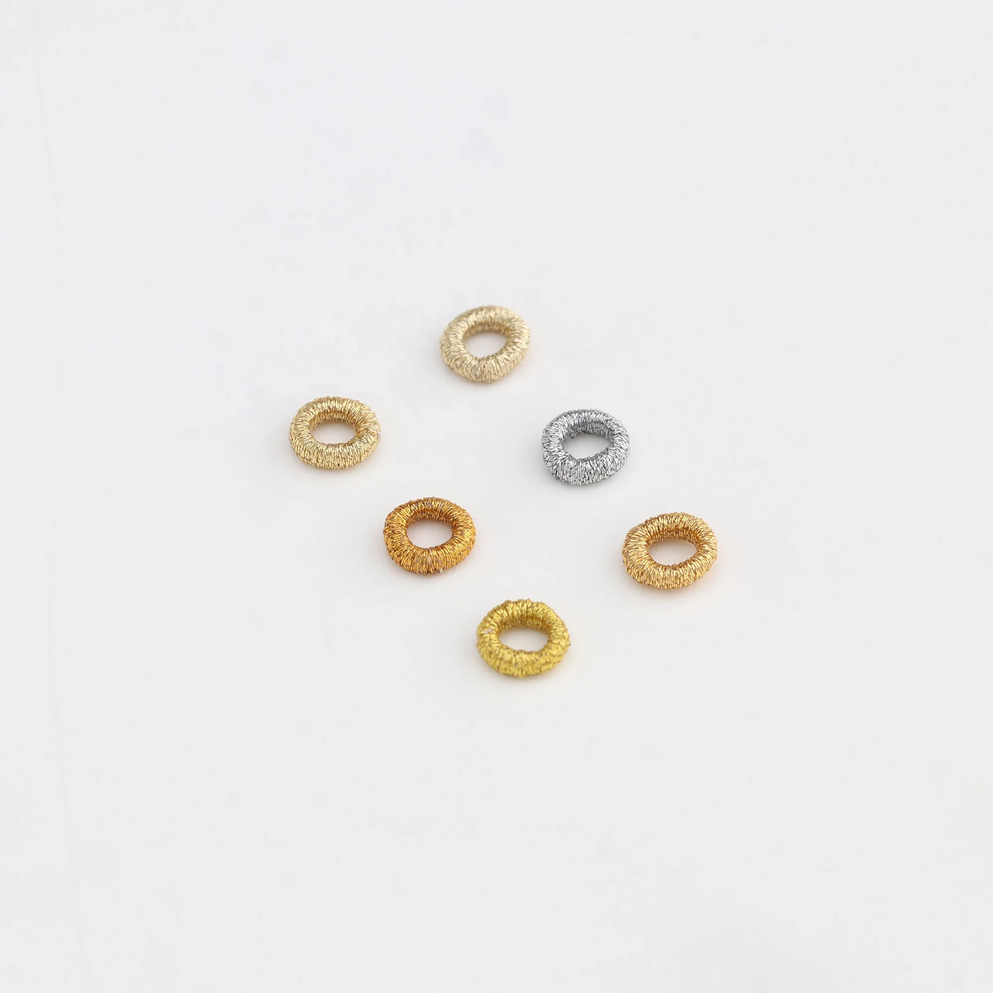 XQ1-120 Gold Silver Color Spacer Beads 1.2~5mm Jewelry Accessories Nylon Polyester Golden Colorful Ball Handmade Bracelet