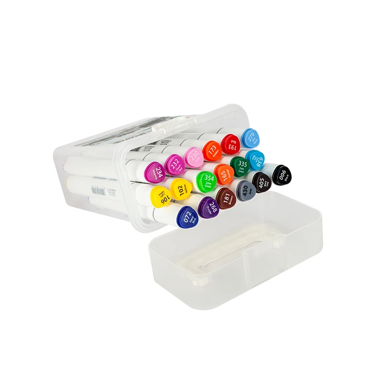 18 Twin-tip Triangle Shape Art Markers in PP Display Box with Hanger