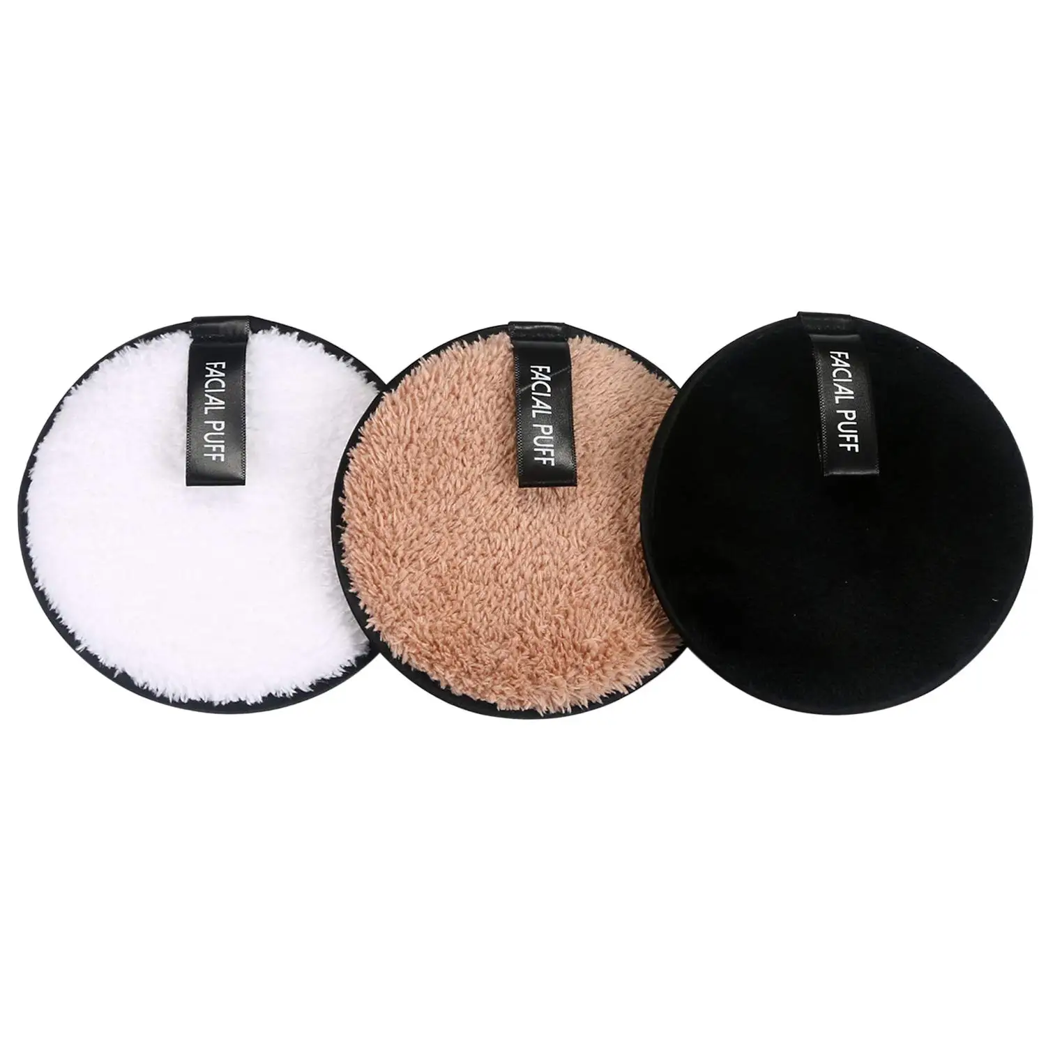 LUMI Customized LOGO large size pink round makeup remover cotton pads