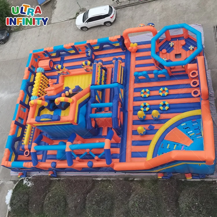 Outdoor Inflatable Theme Park Bouncy House Amusement Park Inflatable Playground Play Games Obstacle Course Equipment for Kids
