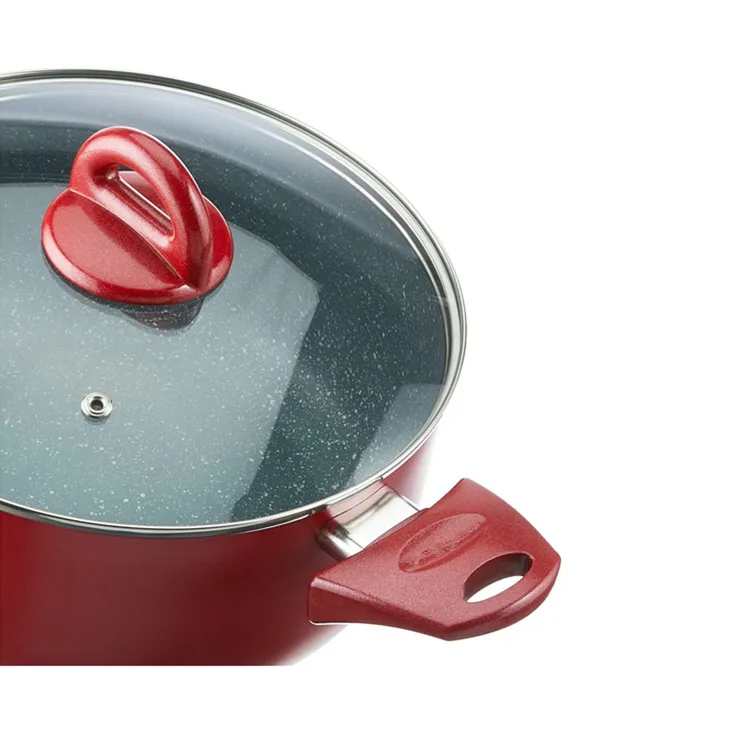 metallic PVD Coating Ceramic Non Stick Pan Cooking Pot Set Non-stick Cookware Set Sartenes Pans With Cast Aluminum Lid