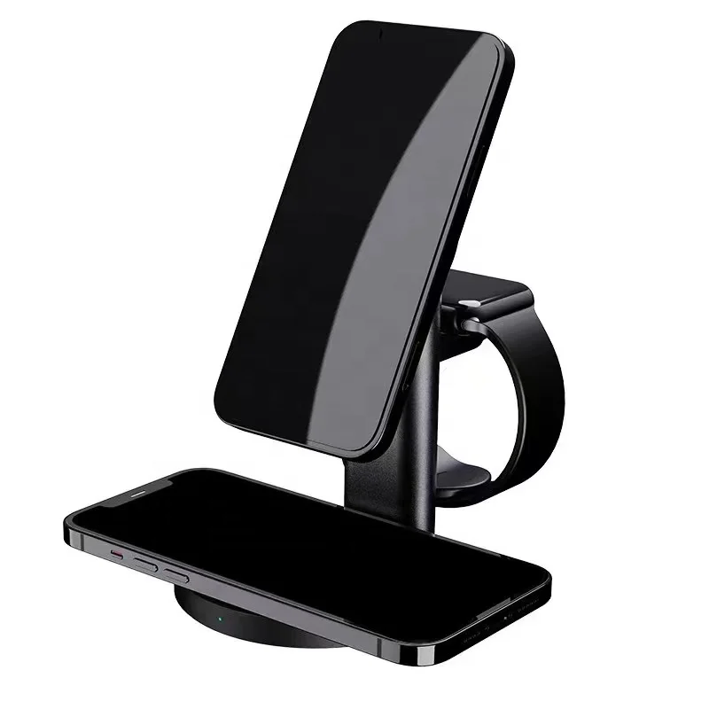 
New concept 3 in 1 magsafe fast wireless charger dock for phone watch headset 