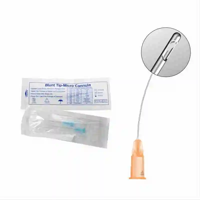 27G 50mm Blunt Tip Micro Cannula OEM Steel PDO Dermal Filler Injection Needle 18g Size with Hyaluronic Acid Injection Capability