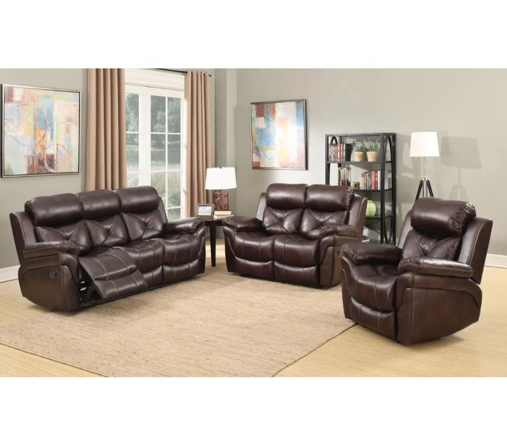 New innovation furniture Italy modern design leather recliner sofa sets furniture living room set