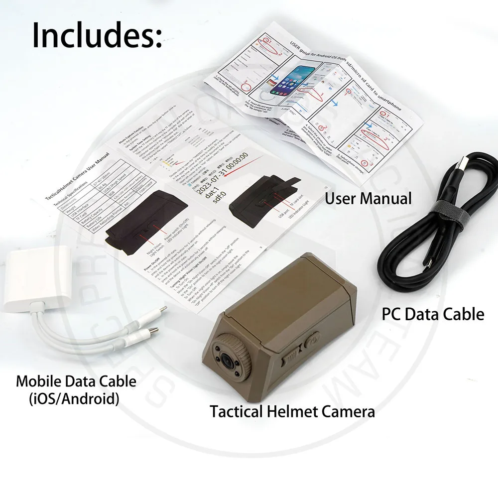 Tactical Sport Camera Helmet Camera 1080P with NV Function For Hunting TAN Color In Stock
