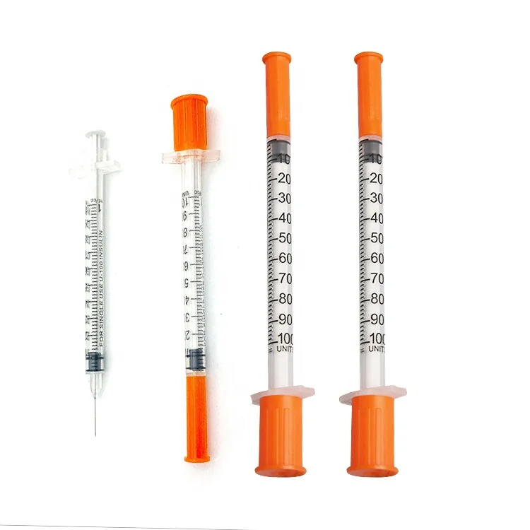Medical Disposable 0.5ml 1ml Insulin Syringe With Needle