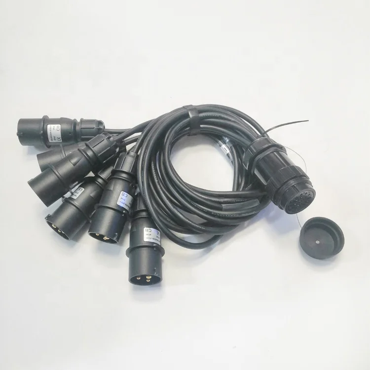 Customized length 19 pin Socapex Female Tails Cables