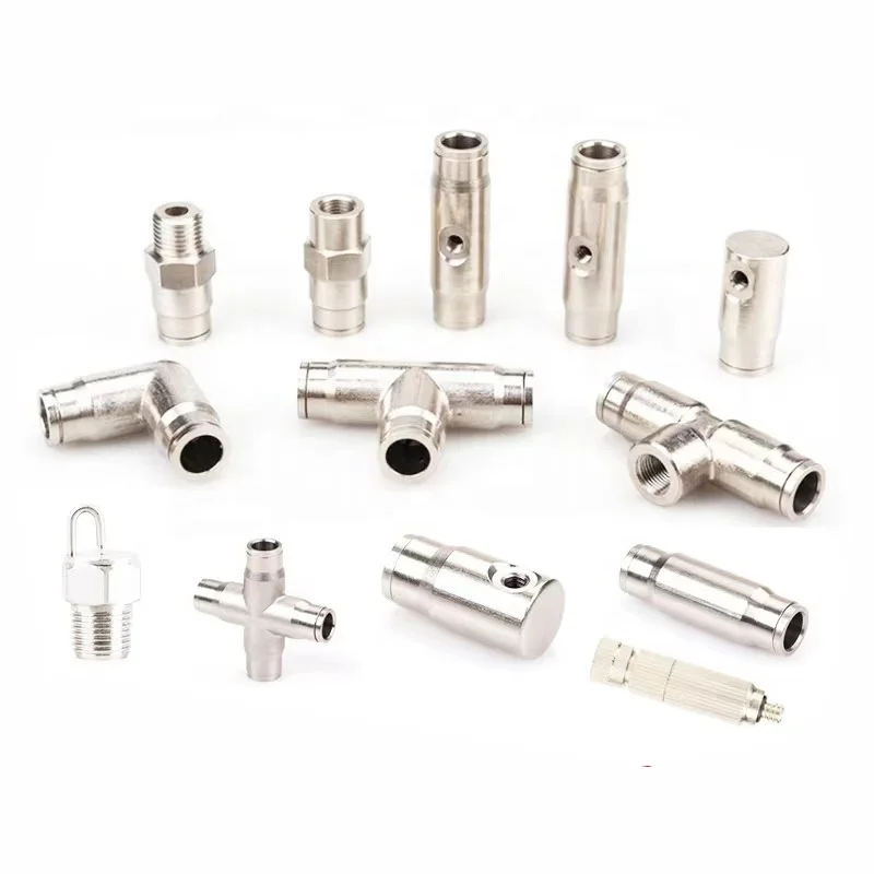 Brass Fog Nozzle Connector Quick Connect Pipe System Compression machine Metric Thread Stainless Pneumatic Fittings