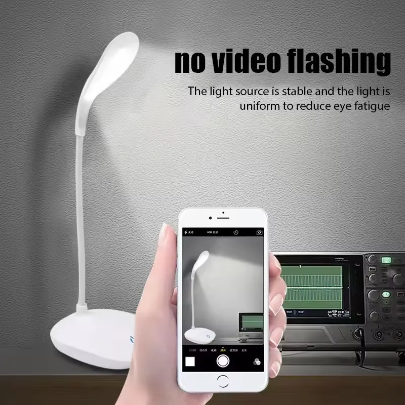 Portable Office Touch Dimming Table Lamp Rechargeable Battery Led Stand Bedroom Eye Protection Desk Lamp Table Top Lanterns
