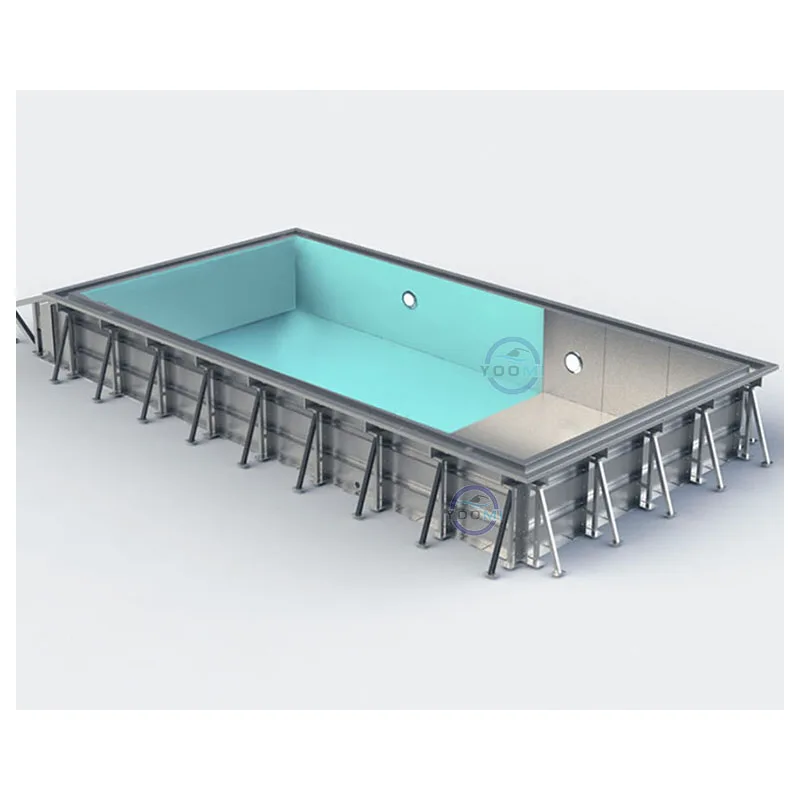 Customized steel structure above ground pool metal frame regular shape pools swimming outdoor adult mini steel frame pool