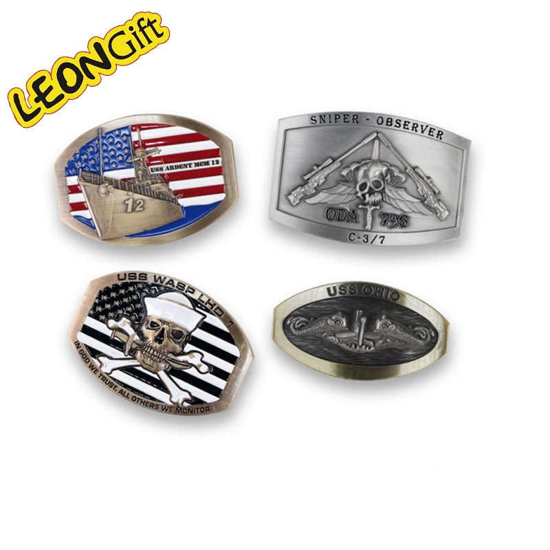 Manufacturers Custom Western Cowboys Logo Metal Customized Blanks Brass Copper Stainless Steel Zinc Alloy Belt Buckles For Men