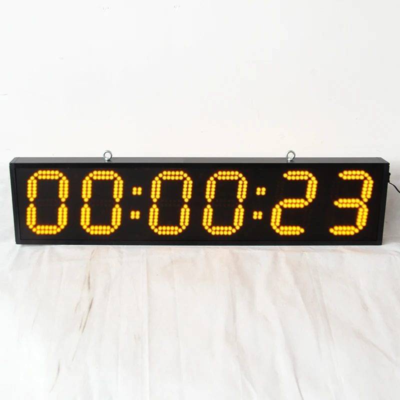 CHEETIE CP27 Digital 6 Inch Tall Number Yellow Logo Custom Warranty Watch Marathon Finish Line Racing Timer Led Track