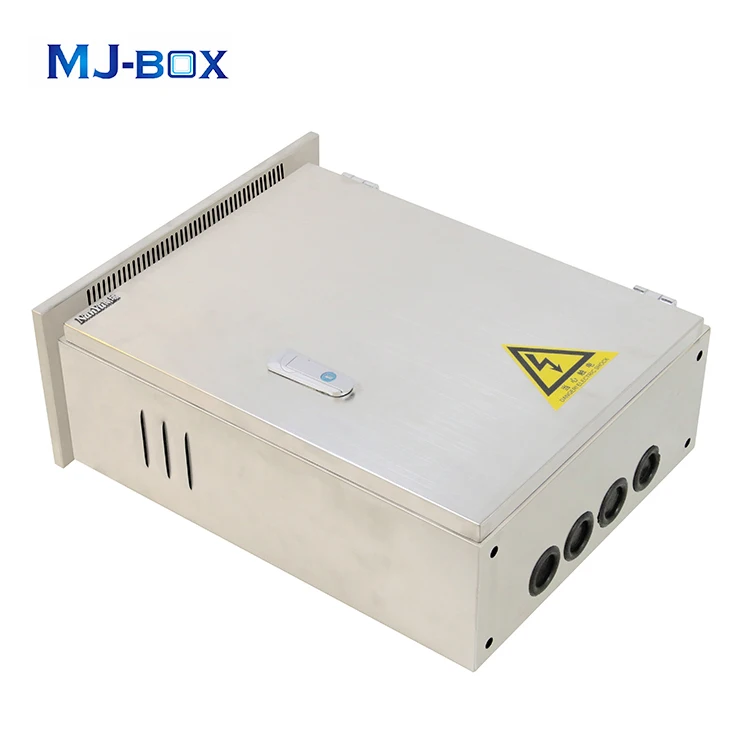 Power Battery Waterproof Telecom Cabinet IP67 Outdoor Aluminum Electronic Enclosures With Cable Gland