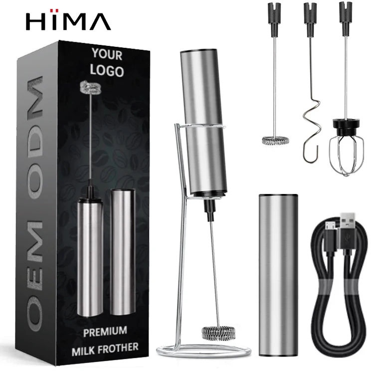 HIMA Montalatte Frother Milk Foamer Electric Whisk Handheld Milk Frother Stainless Steel Home Hand Milk Frother For Coffee