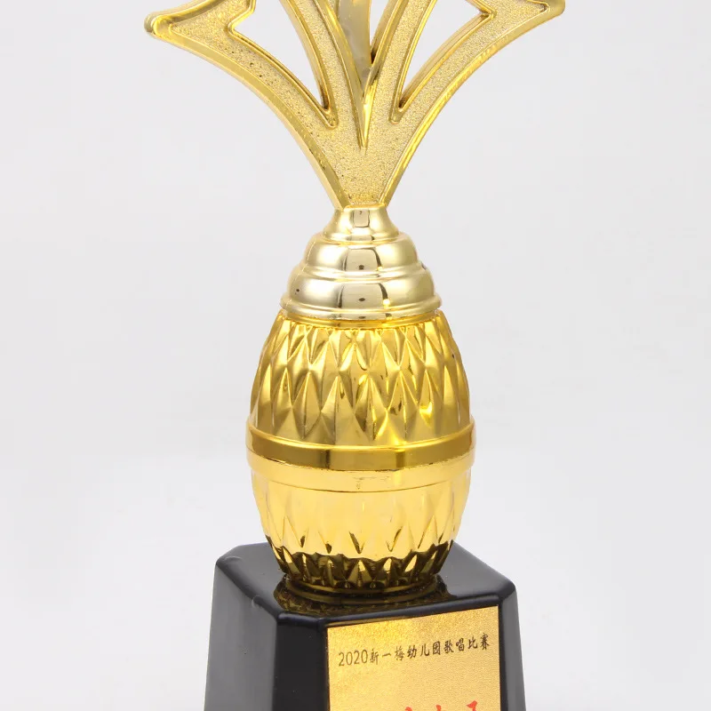 High Grade Color Cup Wheat Ear Award Handmade Plastic Trophy for School Composition & Athletic Sports Theme Souvenir Craft