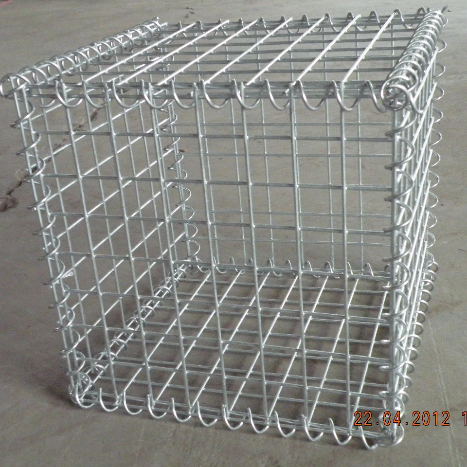 Corrosion Resistant 5cmx10cm Size 1mx0.8mx0.3m Welded Gabion Baskets