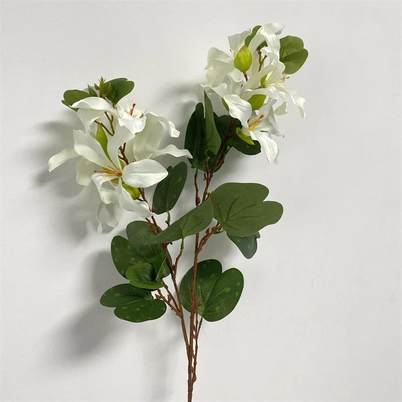 White Wedding Bauhinia Flower Silk Artificial Bauhinia Flower Redbud Lily Flower For Decoration