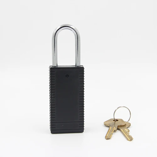 
nylon body brass cylinder pin tumbler padlock stainless steel shackle with nylon material 