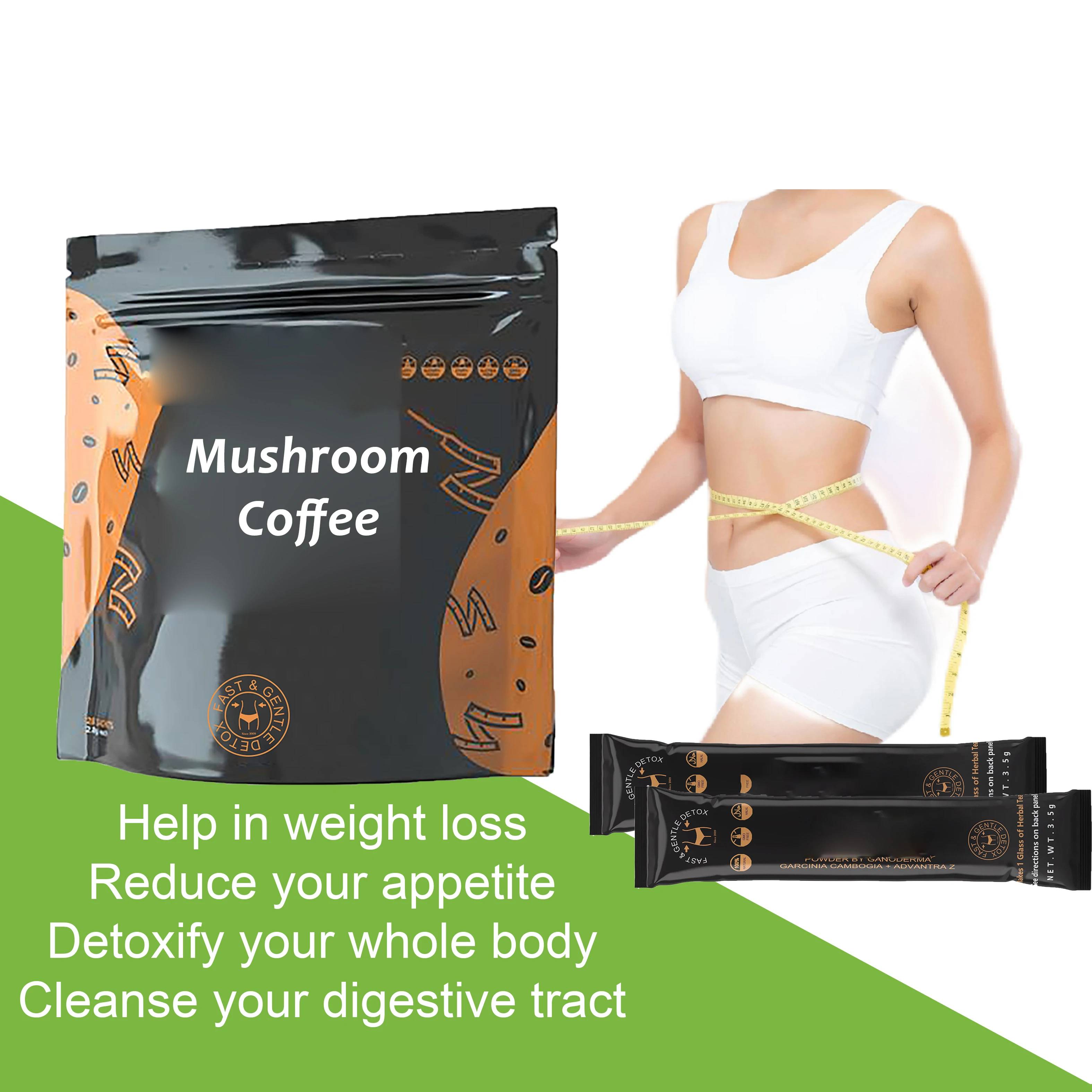 Арабика на заказ растворимый кофе с Ganoderma похудеть Детокс